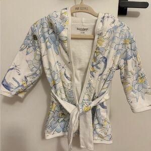Burt's Bees Blue and Yellow Floral Baby Robe